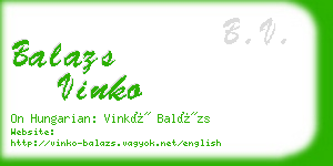 balazs vinko business card